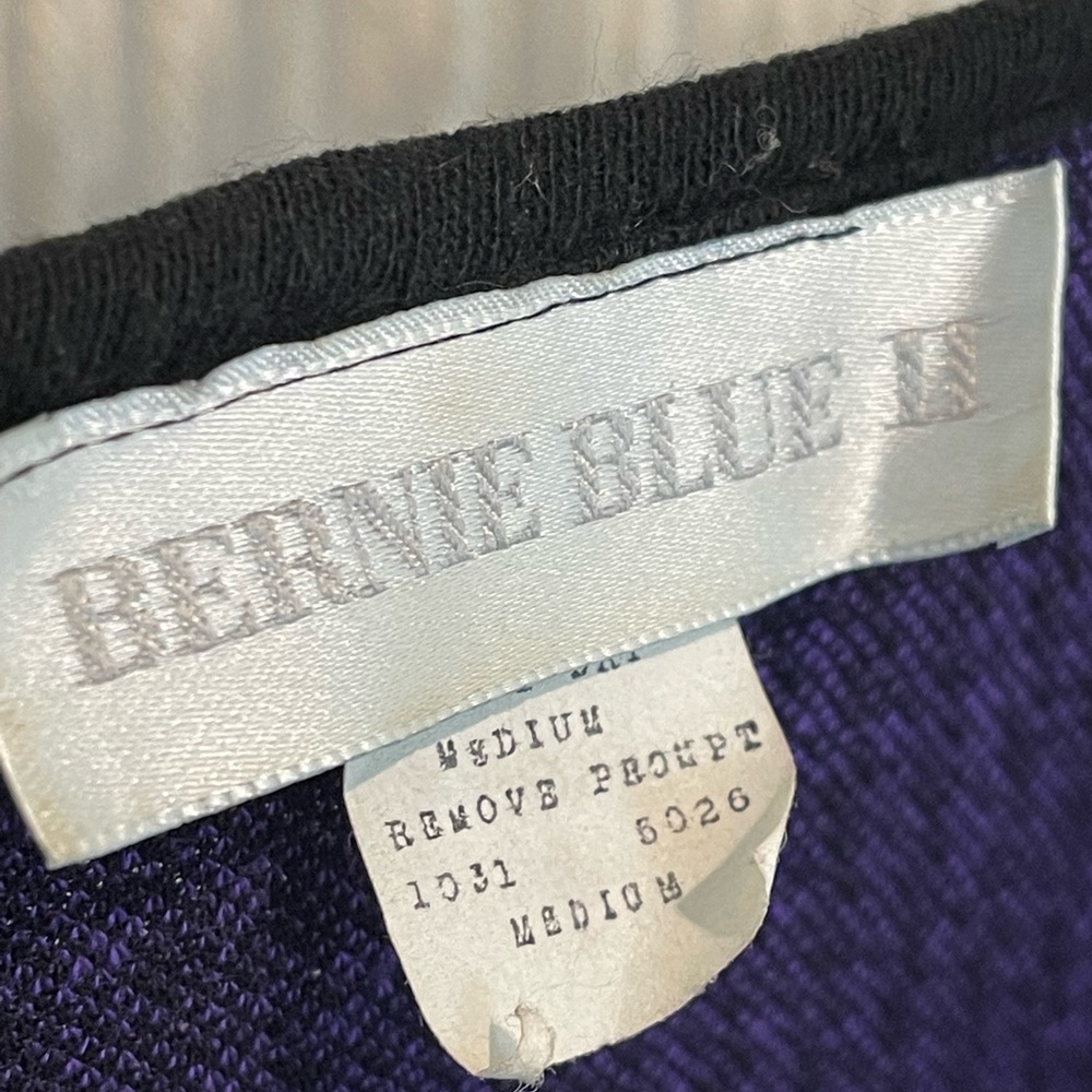 Vintage Bernie Blue II Peplum Jacket Size M - Picture 3 of 8